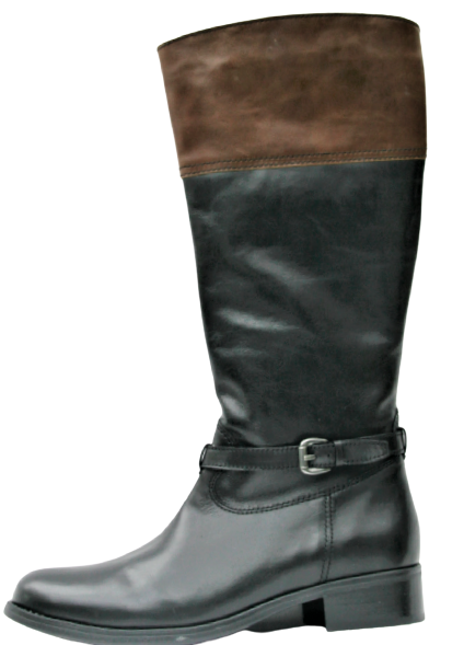 Riding Boot Black/Brown Leather